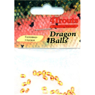 Головка-глазки Dragon balls (4Trouts) 3,5мм, 24шт Янтарный 