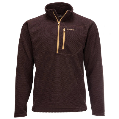 Пуловер Simms Rivershed Sweater Quarter Zip '20, Mahogany, XXL