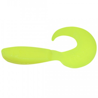 Силиконовая приманка Yaman Pro Mermaid Tail 3" цвет #02 - Chartreuse (уп. 10 шт.)