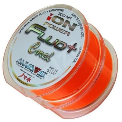 Леска карповая Awa-Shima ION Power Fluo+ Coral 2шпули x 300м  0,331мм