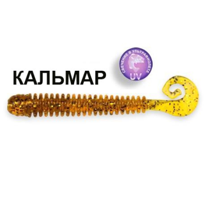 Силиконовая приманка Crazy Fish Active Slug 2-7.1-9-6 кальмар цв. caramel
