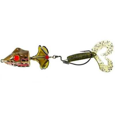 Приманка в виде Лягушки Bass Pro Shops XPS Turbo Toad Buzzbaits 11,4 см цв. LEOPARD FROG