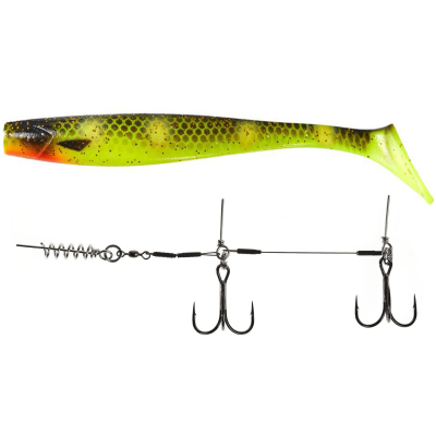 Силиконовая приманка Lucky John 3D BBS Series Kubira Swim Shad 9.0" (22,86)/PG21 1шт. +Stinger L
