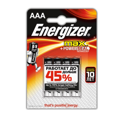 Батарейки Energizer MAX E92/AAA 1.5V (4шт)