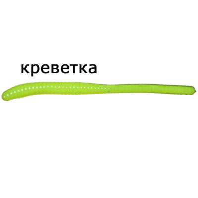 Мягкая приманка MicroFishing Trout Worm 2,25" - 12шт. Шартрез Креветка