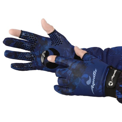Перчатки без пальцев Aquatic ПЧ-09 Softshell (цвет Camo Blue, размер L)