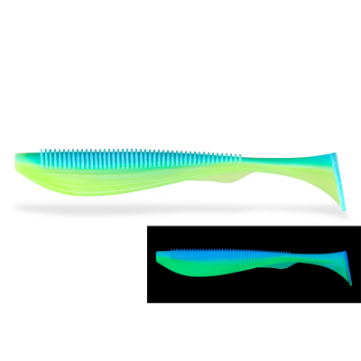 Силиконовая приманка Zemex Moby 6" цвет LS01, в уп. 3 шт