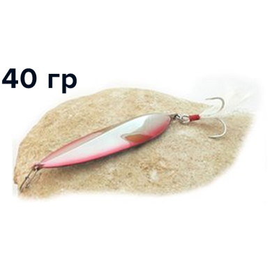 Блесна GT-BIO Racing Boat 40гр, серебросинийкрасный  GT-32T