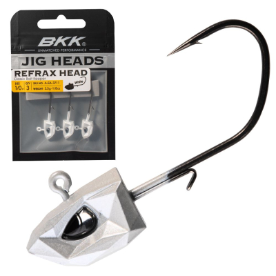 Джиг-головка BKK Refrax Jig - White (A-EA-3873) - 3/8oz - 3/0# (3шт)