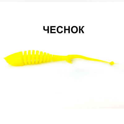 Силиконовые приманки Chuper Shark Tail 75мм Желтый чеснок