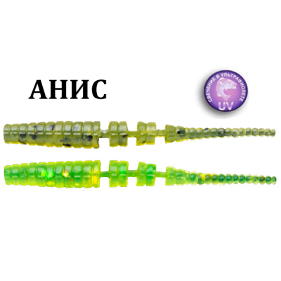 Силиконовая приманка Crazy Fish Polaris 1.2" 61-30-16-1 61-30-20-1 анис цв. watermelon (арбуз) +  цв. kiwi (киви)