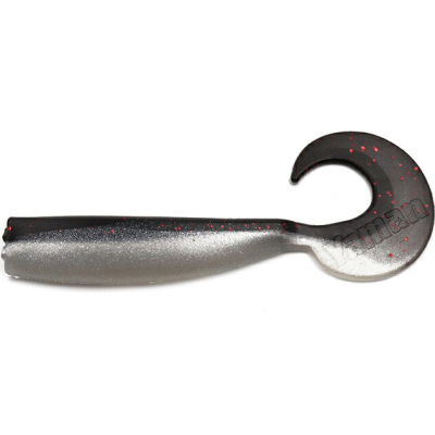Силиконовая приманка Yaman Lazy Tail Shad 9" цвет #34 - Black Red Flake/Pearl (уп. 2 шт.)