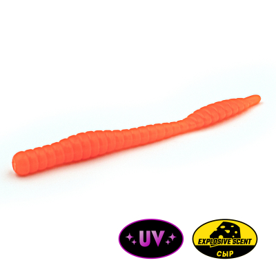 Силиконовая приманка Rampage Trout Hunting Dying Worm 3.1"- 80мм цв. #75- запах Сыр. (уп.7шт)