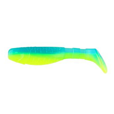 Силиконовая приманка Helios Chubby 3,55"/9 см Blue Lime 5шт. (HS-4-040)