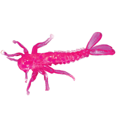 Силиконовая приманка Microkiller подёнка 30мм, малиновый флюо