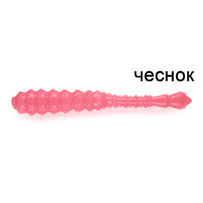 Силиконовая приманка Ojas Bony Leech 48, Pink (fluo), 16шт/банка, аромат Чеснок