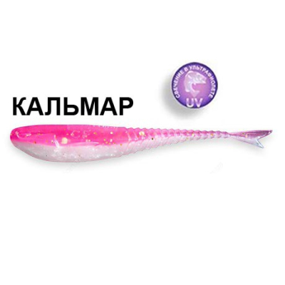 Силиконовая приманка Crazy Fish Glider 2.2" 35-55-9D-6 кальмар цв. pink snow (розовый снег)