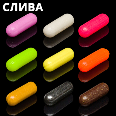 Силиконовая приманка Soorex Pro Barrel 27x9mm цв. #108 Mix1 Plum 9pcs