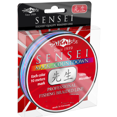 Плетеный шнур Mikado Sensei Mark-Countdown 125м 0,28мм - 23,20кг