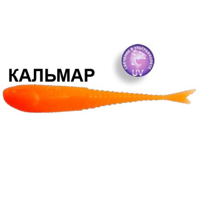 Силиконовая приманка Crazy Fish Glider 2.2" 35-55-77-6 кальмар цв. toxic orange (токсичный оранжевый)