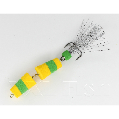 Приманка Мандула "Флажок" XXL Fish Модель 2 цв. ЖелтоЗеленоЖелтый