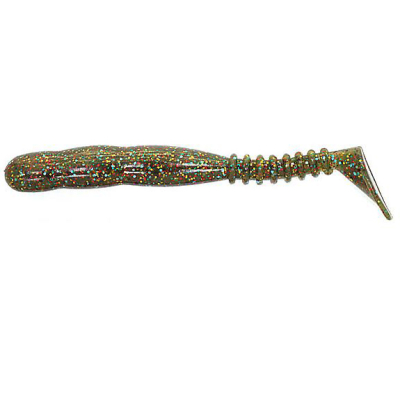 Виброхвост Reins RockVibe Shad 2" (в уп.20 шт.) цв. #009 Green Pumpkin All Stars