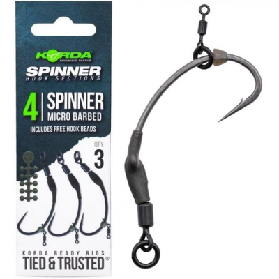 Крючок Korda Spinner Hook Sections №4 без бородки 3шт
