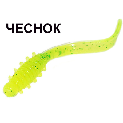 Мягкая приманка Boroda Baits Leech цв. Шартрез, аттр. Чеснок, 12 шт./уп.
