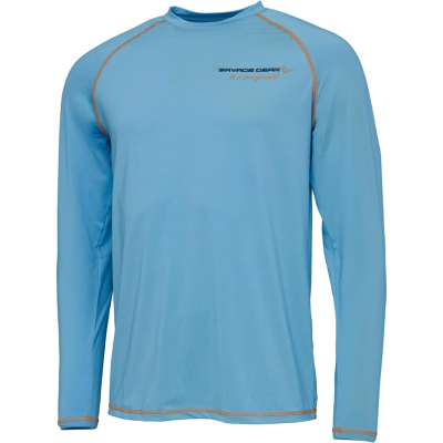 Футболка Savage Gear Aqua UV Tee Long Sleeve Bonnie Blue T-Shirt, длинный рукав, р.XXL, арт.73663