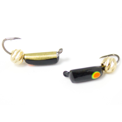 Мормышка Гвоздик с коронкой №2 (чл)+ зефир золото(0,8)