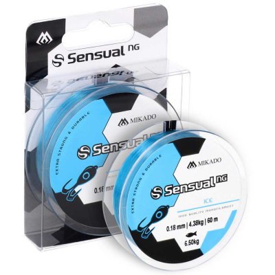 Леска зимняя Mikado Sensual N.G. Ice 60m синяя 0.08mm - 1,04 кг