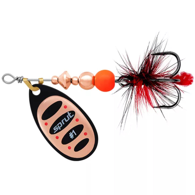 Блесна вращающаяся Sprut Alba Ball System Spinner #1 (3,5g/BKC)