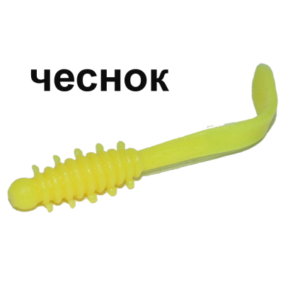 Мягкая приманка Boroda Baits Leech цв. "Сырный", аттр. Чеснок, 12 шт./уп.