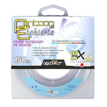 Шнур плетеный Pontoon21 Eighteria 150m - 0.148mm (многоцветный)