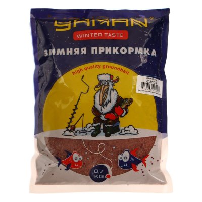 Прикормка Yaman Winter Taste зимняя (мотыль), цв. красный, 700 гр.