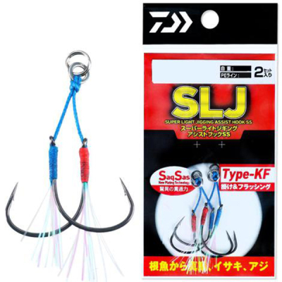 Крючки с поводком Daiwa Super Light Jiggig Assist Type-KF 2/0-2CM
