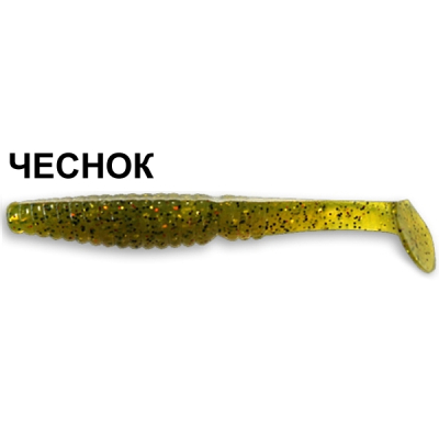 Силиконовая приманка Crazy Fish Scalp Minnow 7-8-1-5 чеснок цв. olive (оливка)