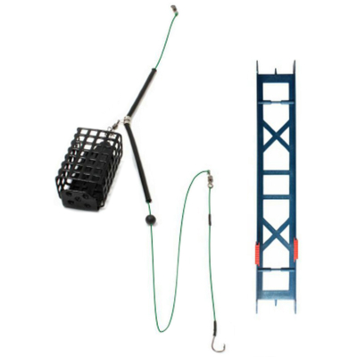 Оснастка фидерная Яман «Лещ», кормушка 40 г, плетеный шнур 0,15 мм, крючок №8 Chinu Ring