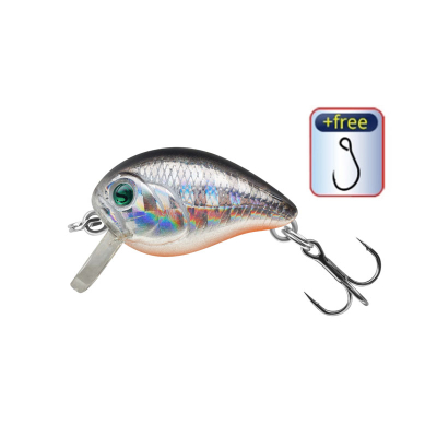 Воблер Sprut Tami Crank 27F (Floating/27mm/2,5g/0,1-0,2m/SBK) + Один Одинарный Крючок (S-75M #6)