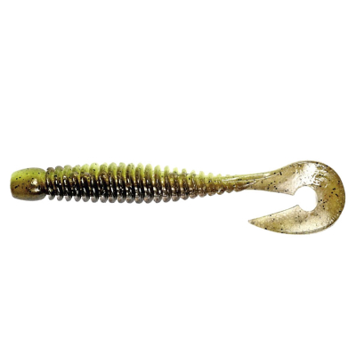 Силиконовая приманка Jackall Wobbring 2,5" (10 шт.) green pumpkin/light chart