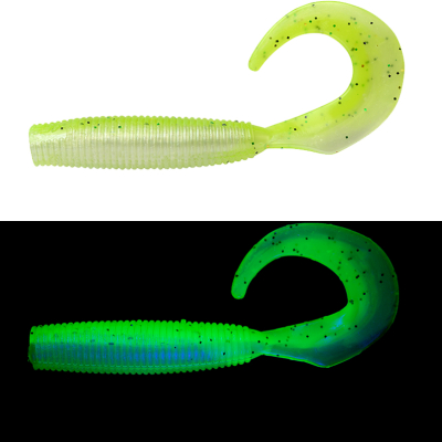 Силиконовая приманка Daiwa Bait Junkie 4" Grub цв. YUZU UV