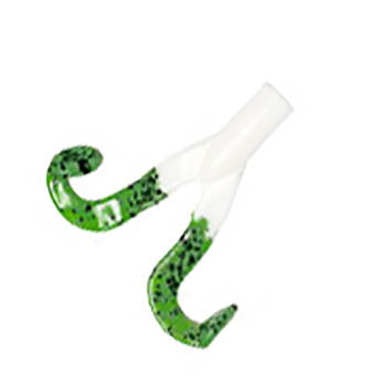 Мягкие приманки Z-man Paddle-Foottrailerz 4" White/Green Glitter ( 5 шт.)