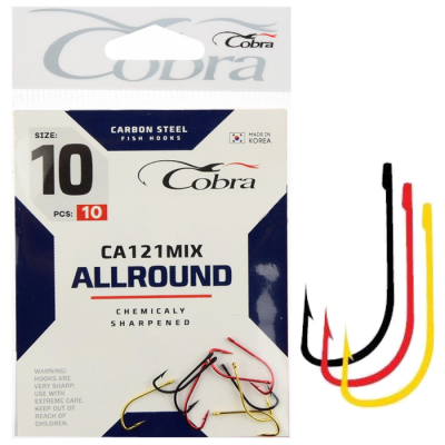 Крючки Cobra ALLROUND сер. CA121MIX разм. 012 10шт.