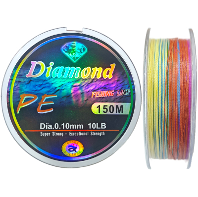 Леска плетеная Grows Culture Diamond 150m 0.10mm цветная