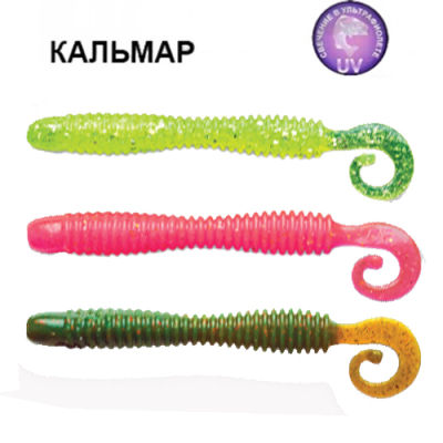 Силиконовая приманка Crazy Fish Active Slug 4" 31-100-M88-6 кальмар цв. MIX88