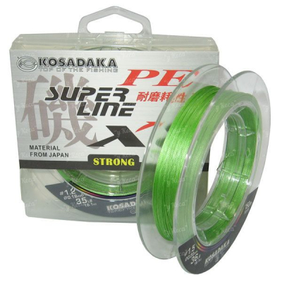 Леска плетеная Kosadaka Super Line PE X8 150м Light Green 0,14мм, 11,8кг BSLX8-LG-014-150