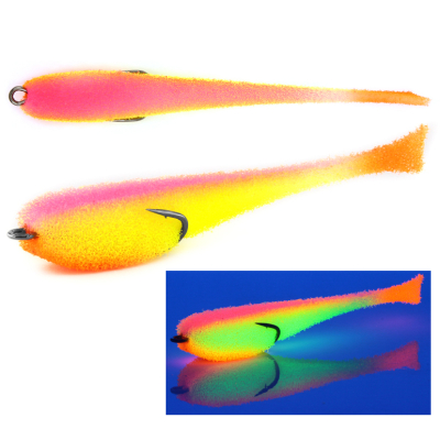 Мормыш Классическая Поролоновая рыбка с поджатым двойником 15 см, цв. 13, 3 шт/упак