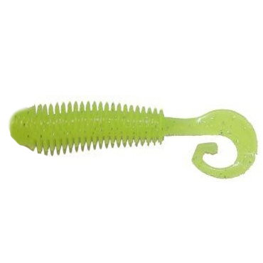Силиконовая приманка Reins G Tail Grub 3" цв. 129 Glow Chart Silver