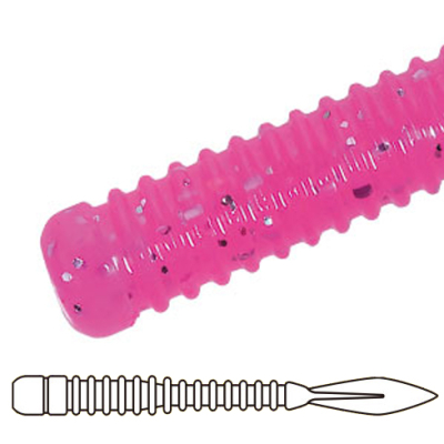 Силиконовая приманка Major Craft Para Worm PW-AJIFLAT 2.3" цв. #065