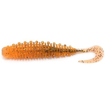 Силиконовая приманка Boroda Baits Mexer Tail 90 mm ОРАНЖЕВЫЙ (черные блестки) Orange (Black Flakes)
